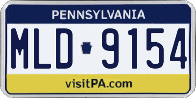 PA license plate MLD9154