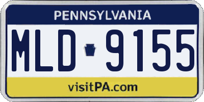 PA license plate MLD9155