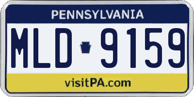 PA license plate MLD9159