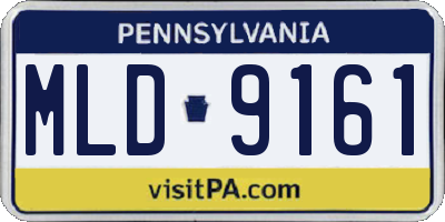PA license plate MLD9161