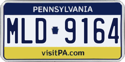 PA license plate MLD9164