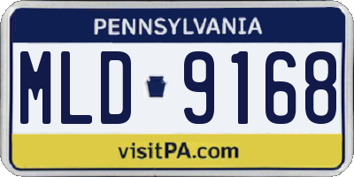 PA license plate MLD9168
