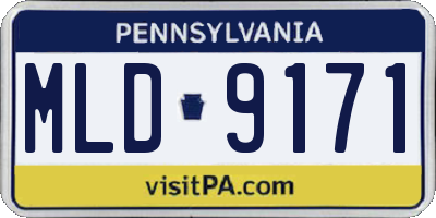 PA license plate MLD9171