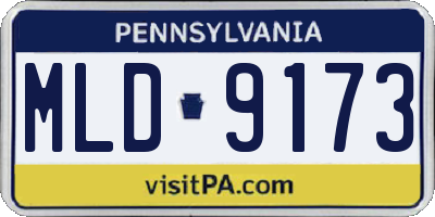 PA license plate MLD9173