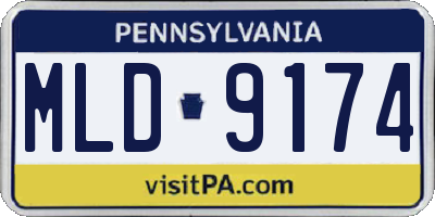 PA license plate MLD9174