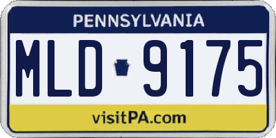 PA license plate MLD9175