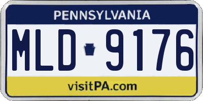 PA license plate MLD9176