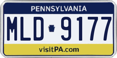 PA license plate MLD9177