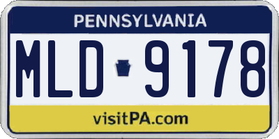 PA license plate MLD9178