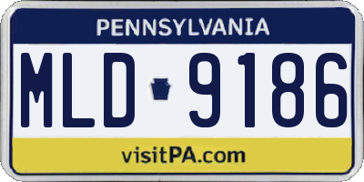 PA license plate MLD9186
