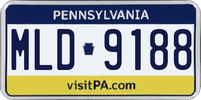 PA license plate MLD9188