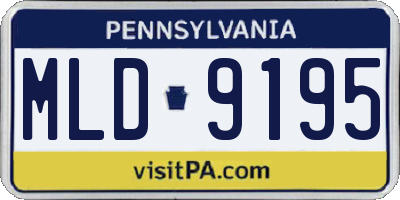 PA license plate MLD9195