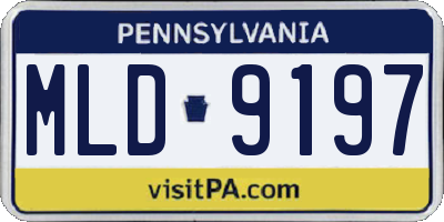PA license plate MLD9197