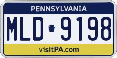 PA license plate MLD9198