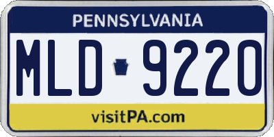 PA license plate MLD9220