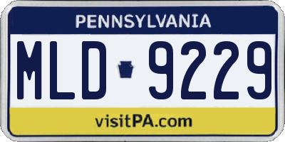 PA license plate MLD9229
