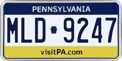 PA license plate MLD9247