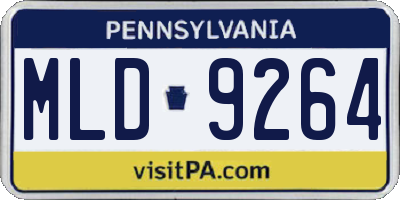 PA license plate MLD9264