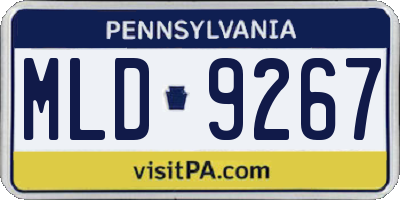 PA license plate MLD9267