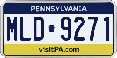 PA license plate MLD9271