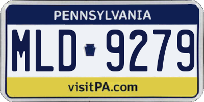PA license plate MLD9279