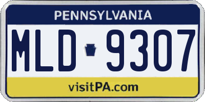 PA license plate MLD9307