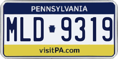 PA license plate MLD9319