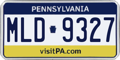 PA license plate MLD9327