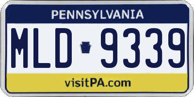 PA license plate MLD9339