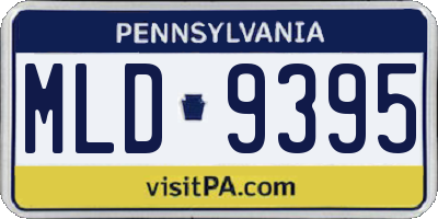 PA license plate MLD9395