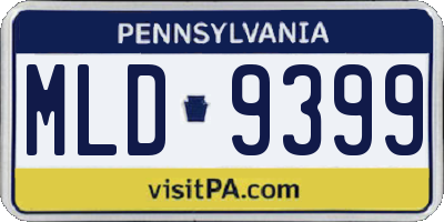 PA license plate MLD9399