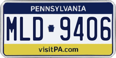 PA license plate MLD9406