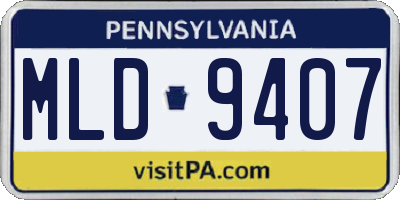 PA license plate MLD9407