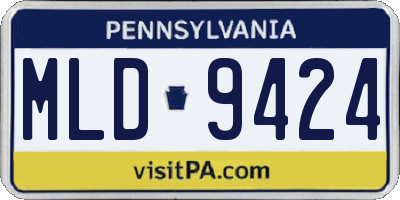 PA license plate MLD9424