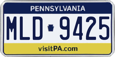 PA license plate MLD9425