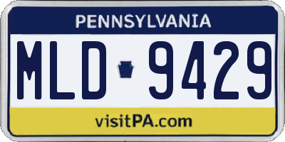 PA license plate MLD9429
