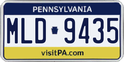 PA license plate MLD9435