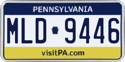 PA license plate MLD9446