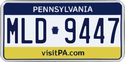 PA license plate MLD9447