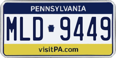 PA license plate MLD9449