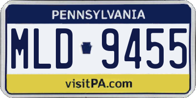 PA license plate MLD9455
