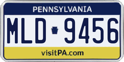 PA license plate MLD9456