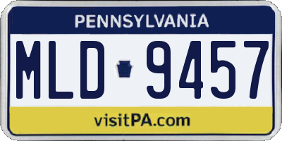 PA license plate MLD9457