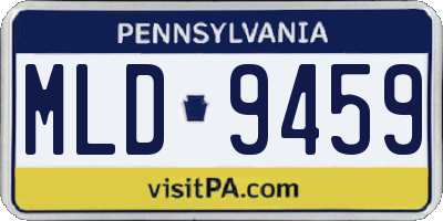 PA license plate MLD9459
