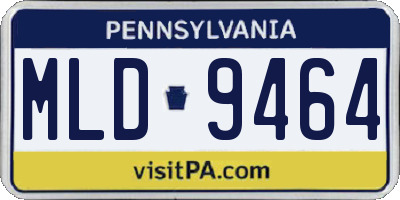 PA license plate MLD9464