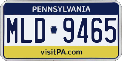 PA license plate MLD9465