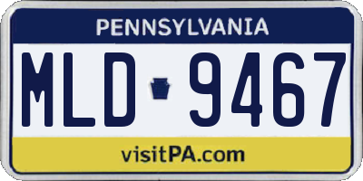 PA license plate MLD9467