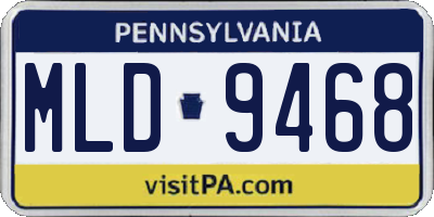 PA license plate MLD9468