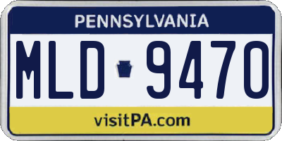 PA license plate MLD9470