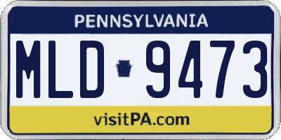 PA license plate MLD9473